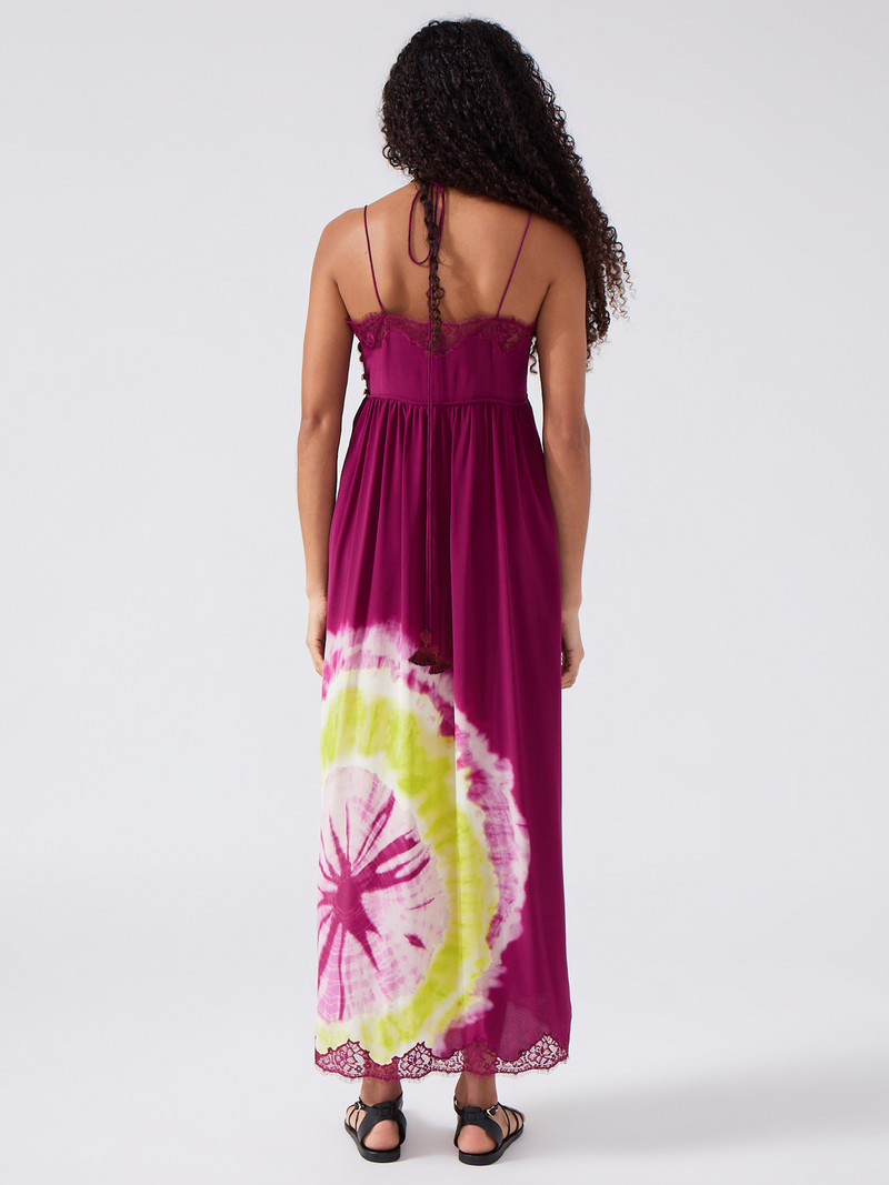Ashley Silk Dress Magenta