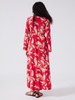 Jimi Silk Shirt Dress Red