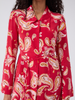 Jimi Silk Shirt Dress Red