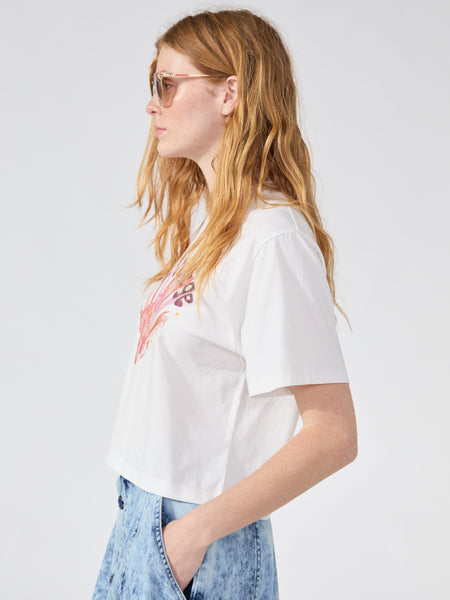 ★SATUR★ W Bon Voyage Slim Fit Crop T-Shirt Cream Cream Cropped Oversized Tee. – WATC STUDIO