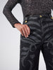 Belle Starr Laser Print Wide Jeans Black