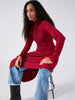 Debbie Silk Blend Knitted Dress Red