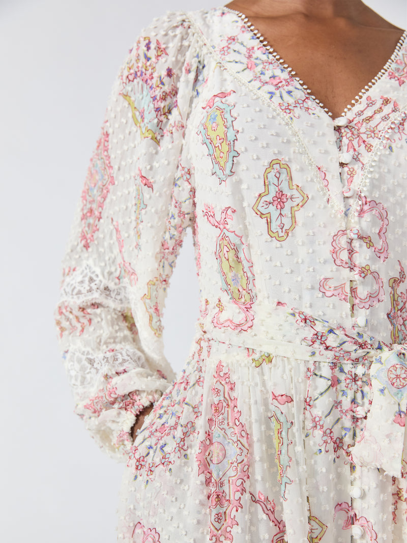 Dylan Silk Maxi Dress Oyster