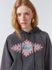 Dylan Embellished Hoodie Grey