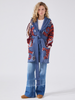 Tibetan Tiger Merino Cardigan Blue