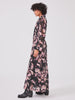Jimi Silk Jacquard Shirt Dress Black