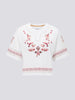 Maya Embroidered Cropped T-Shirt