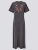 Maya Embroidered Maxi T-Shirt Dress
