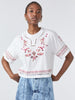 Maya Embroidered Cropped T-Shirt