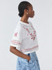 Maya Embroidered Cropped T-Shirt
