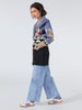 Sunrise Rodeo Merino Jacquard Cardigan Denim Blue
