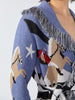 Sunrise Rodeo Merino Jacquard Cardigan Denim Blue