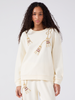 Tassel Embellished Sweatshirt Cream