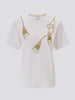 Tassel Beaded T-Shirt White