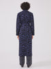 Abstract Check Hari Merino Jacquard Smoking Robe