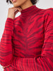 Debbie Silk Blend Knitted Dress Red