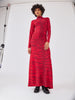 Debbie Silk Blend Knitted Dress Red