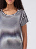 Linen T-Shirt Navy Stripe