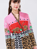 Leopardess Cotton Jacquard Cardigan Pink/Red
