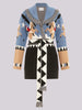 Sunrise Rodeo Merino Jacquard Cardigan Denim Blue