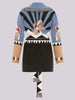 Sunrise Rodeo Merino Jacquard Cardigan Denim Blue