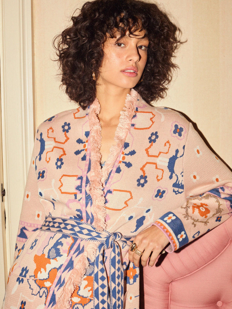 Desert Loom Cardigan Pink