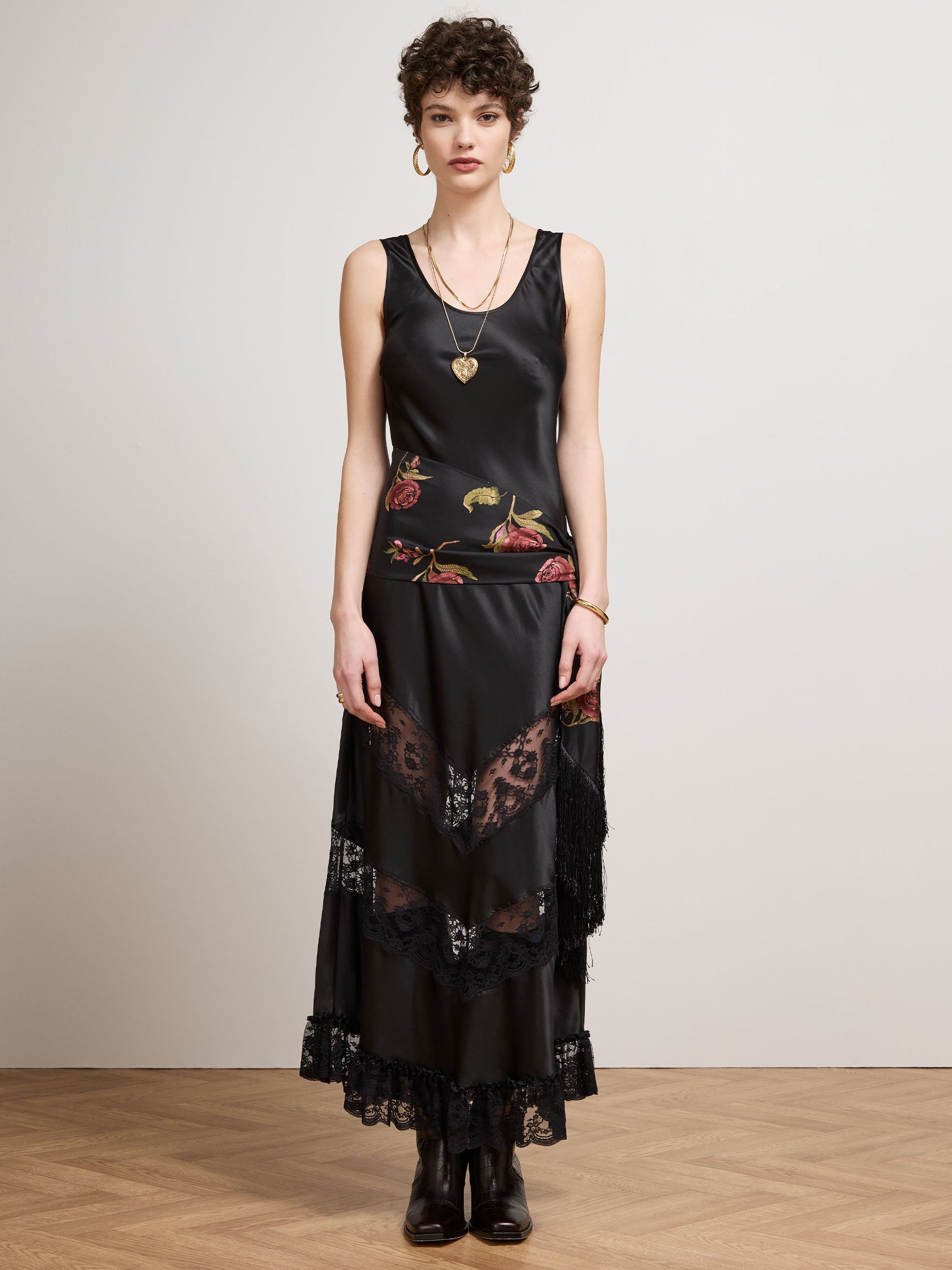 Rex Silk Dress Black