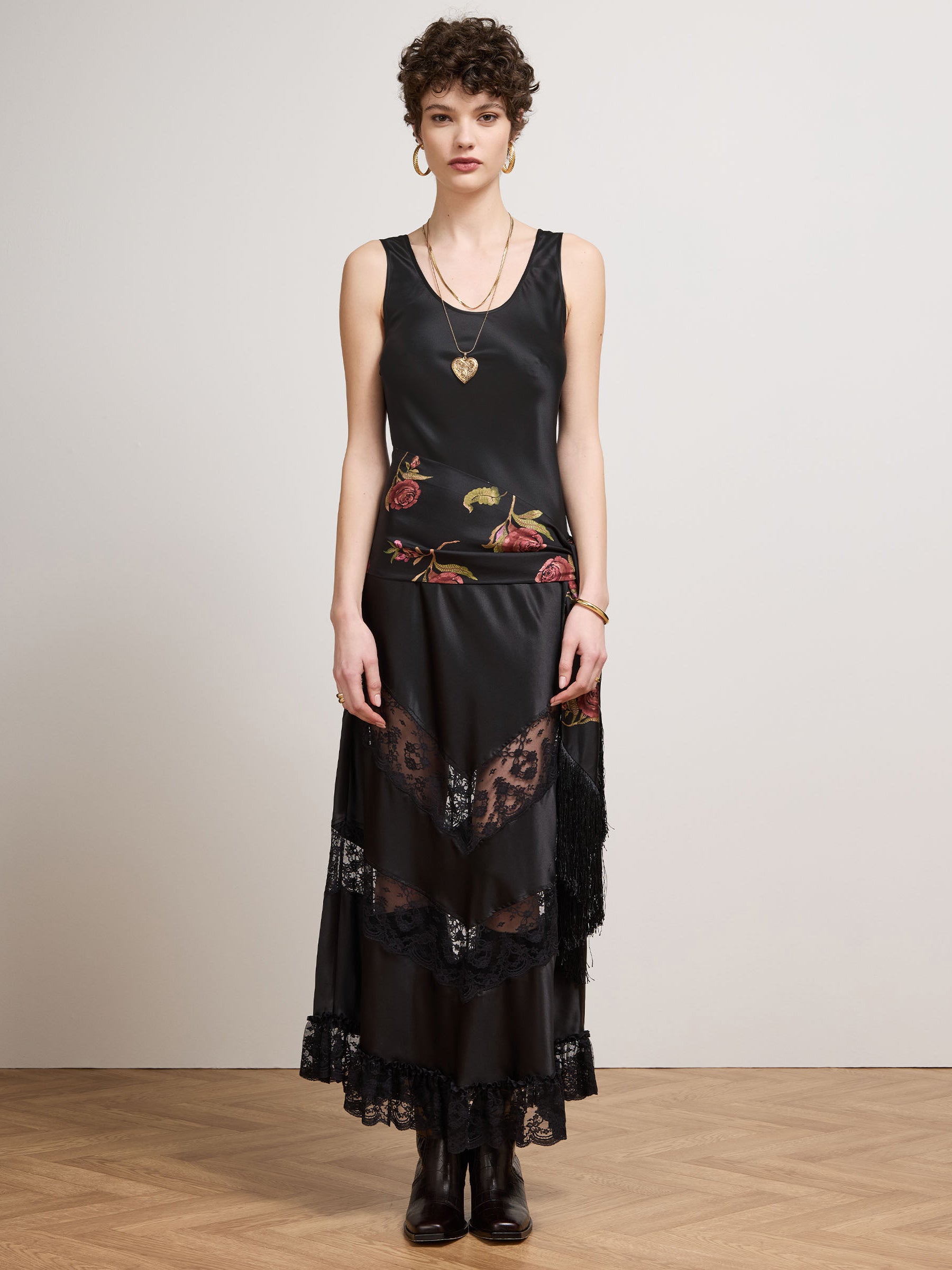 Rex Silk Dress Black