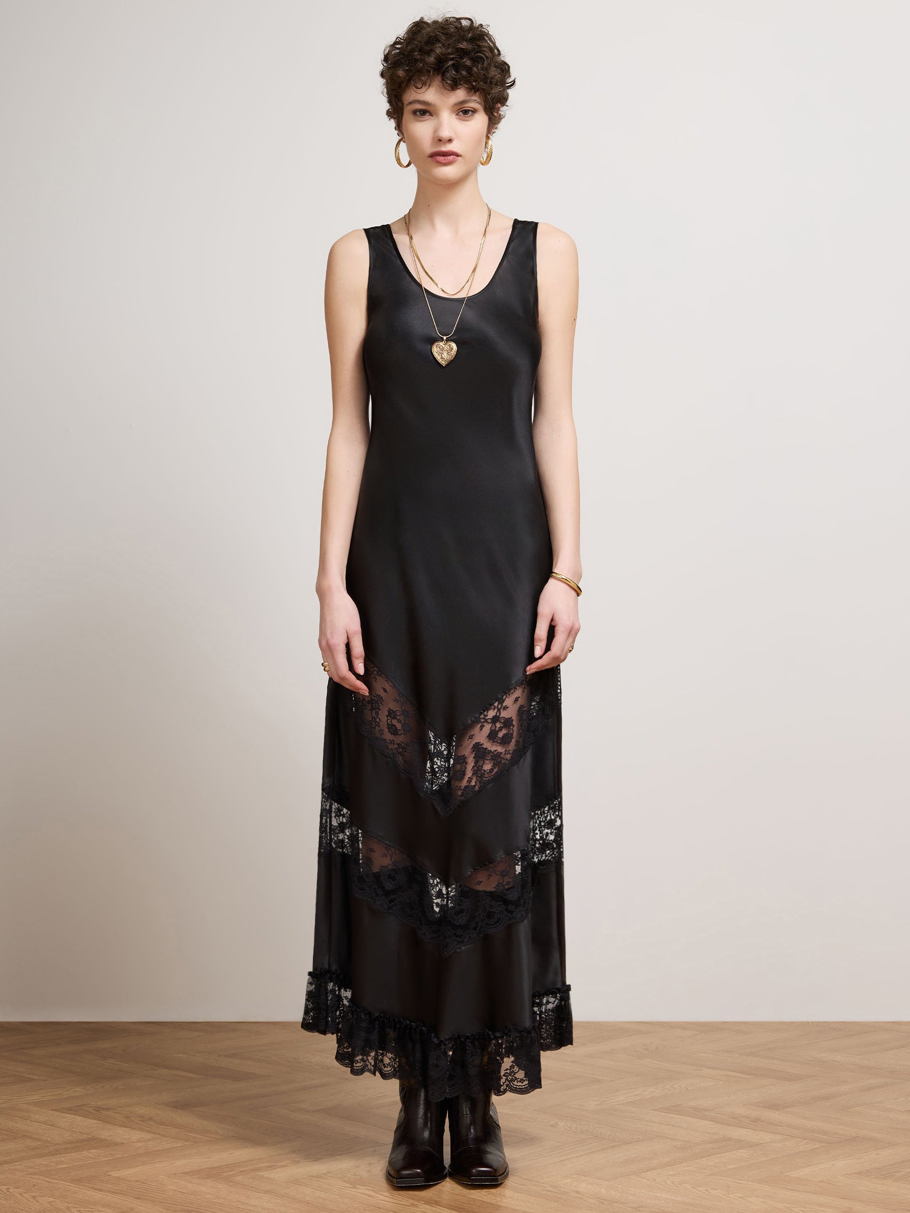 Rex Silk Dress Black