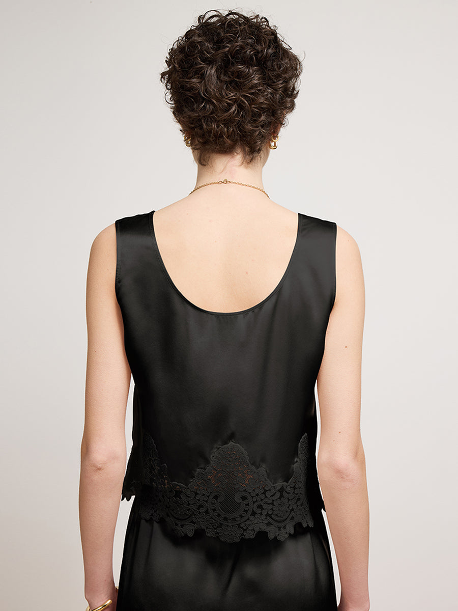 Carly Silk Cami Black
