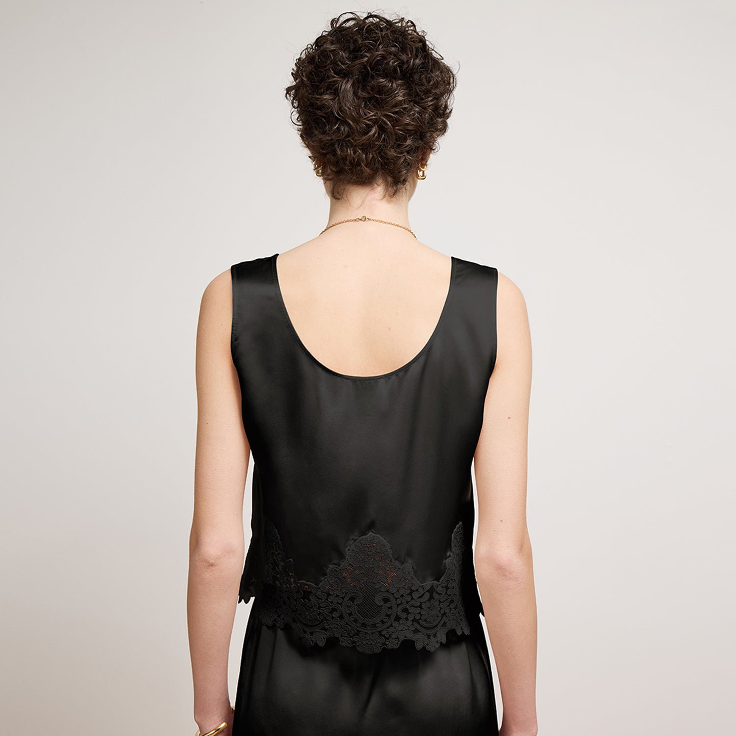 Carly Silk Cami Black