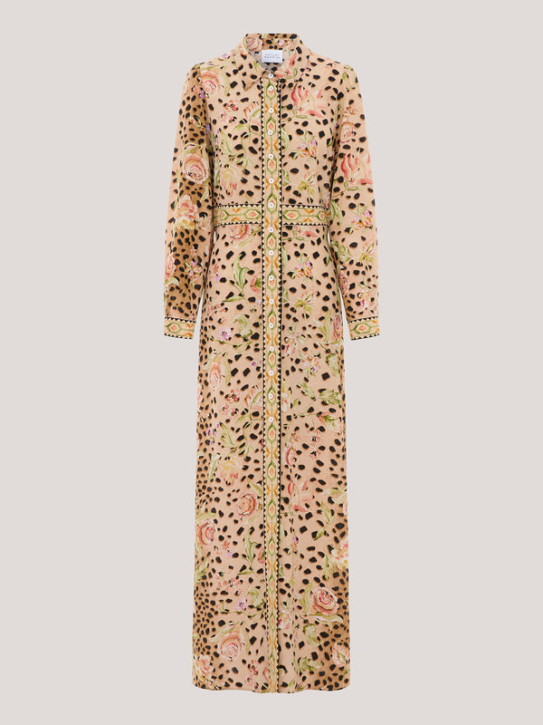Talitha Leo Silk Shirt Dress Multi