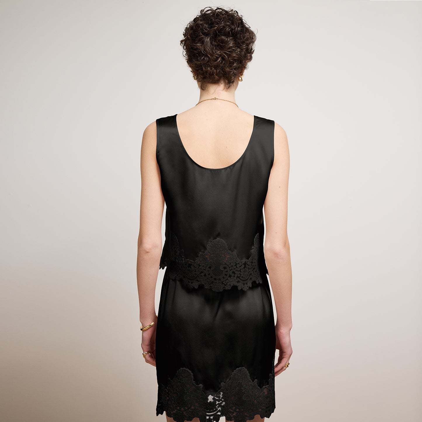 Indy Silk Skirt Black