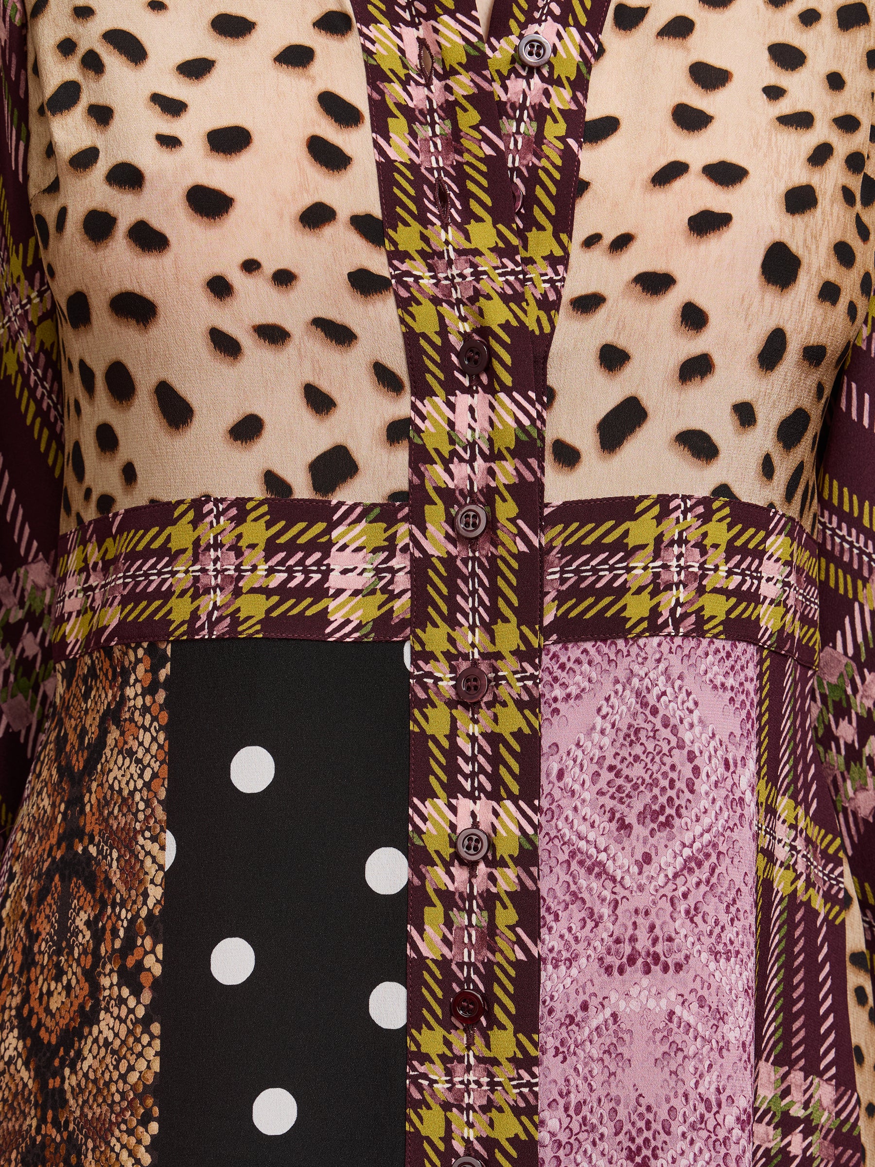 Edie Silk Shirt Dress Multi