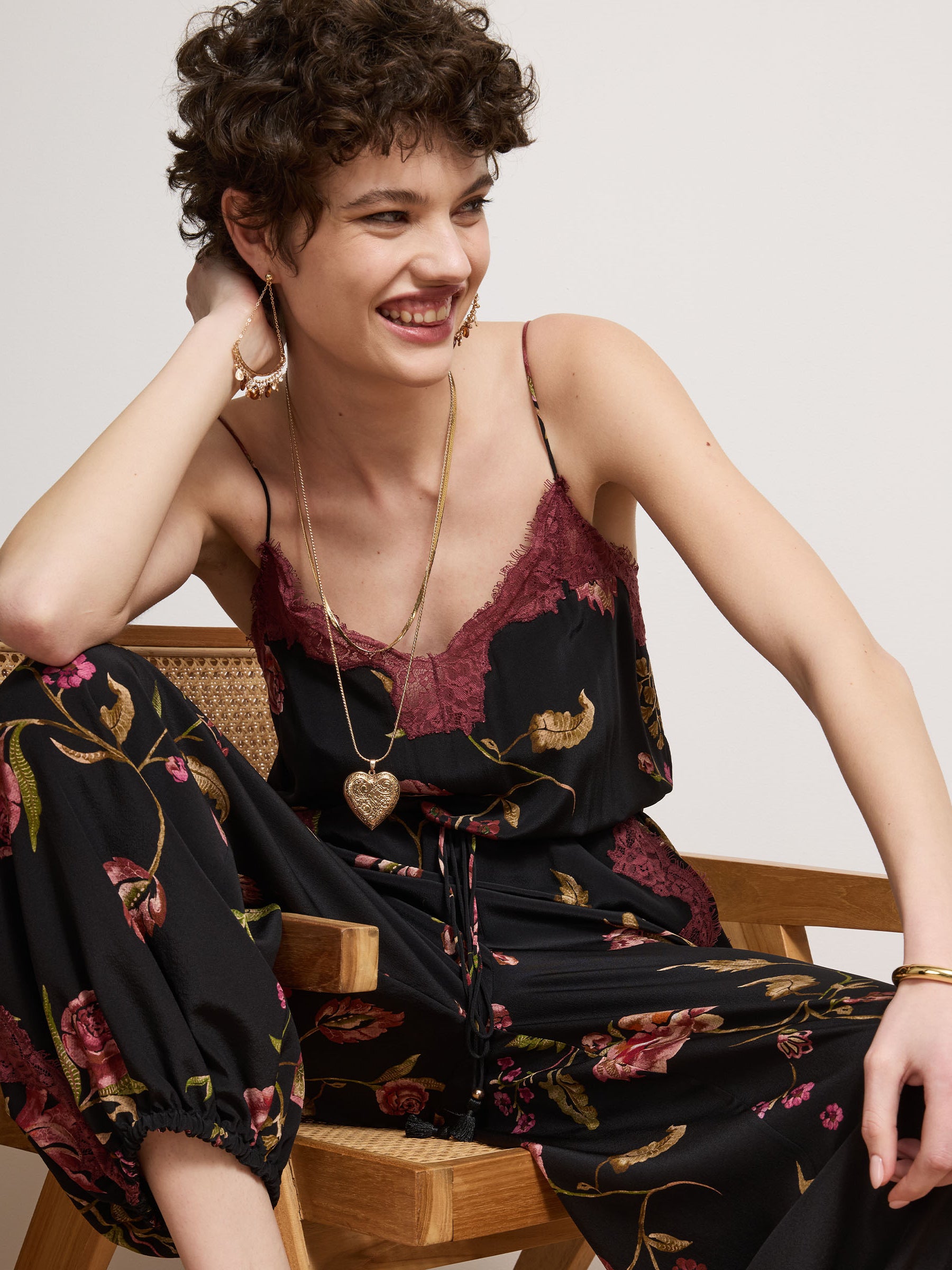 Talitha Silk Jumpsuit Black