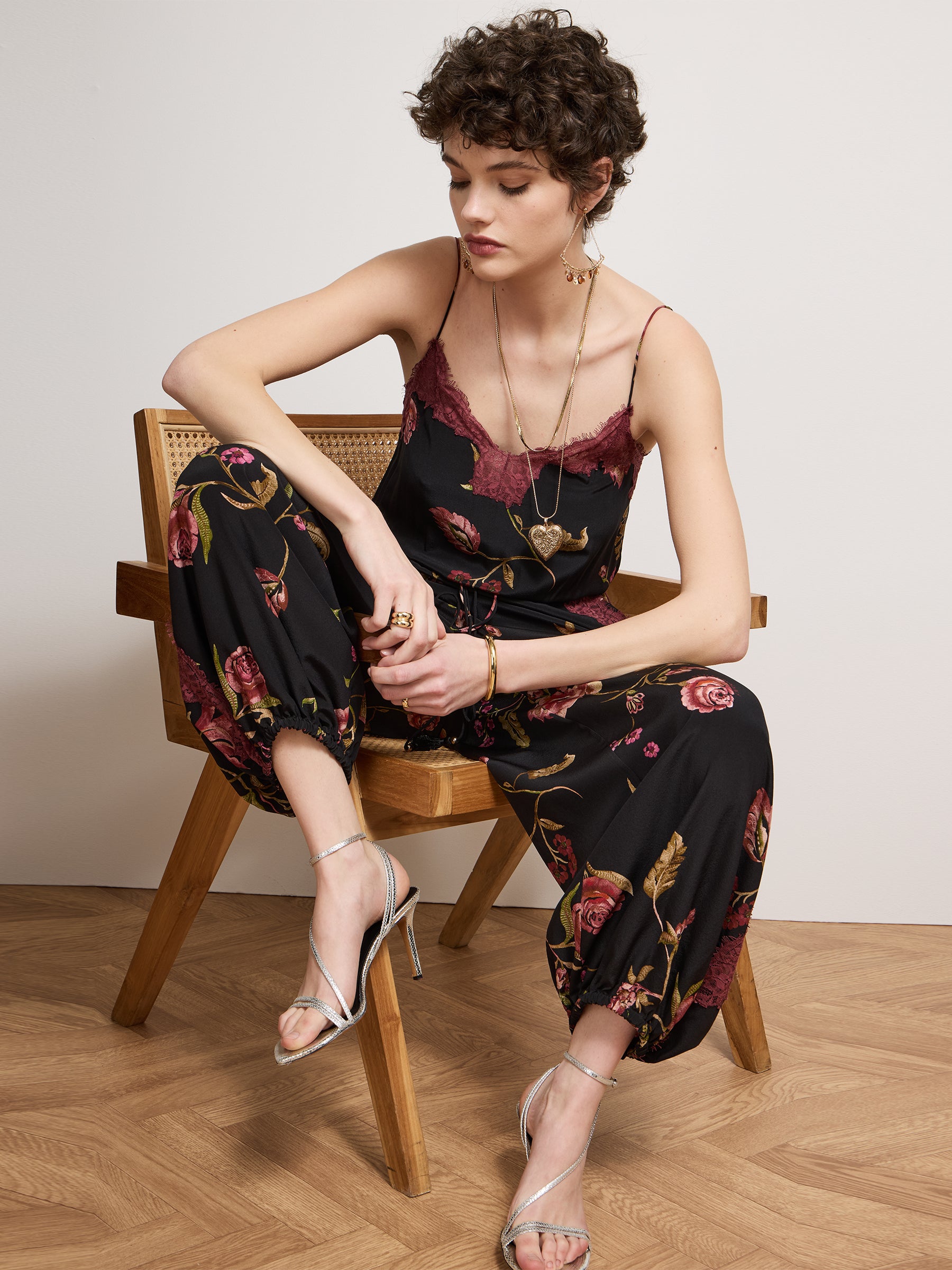 Talitha Silk Jumpsuit Black