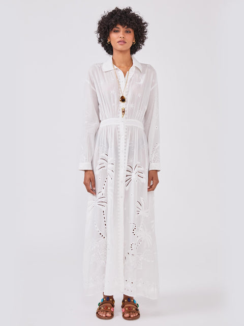 Eden Palm Dress White