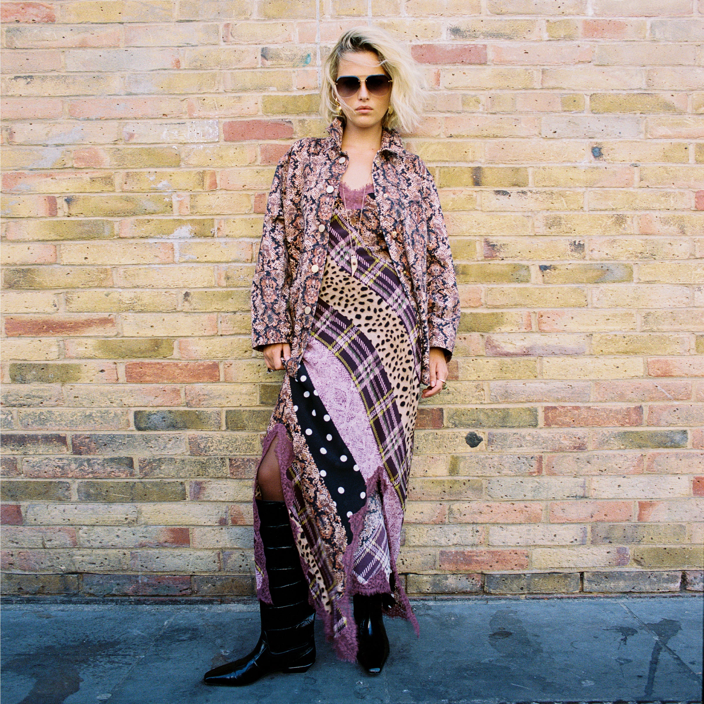 Edie Silk Slip Dress Multi – Hayley Menzies