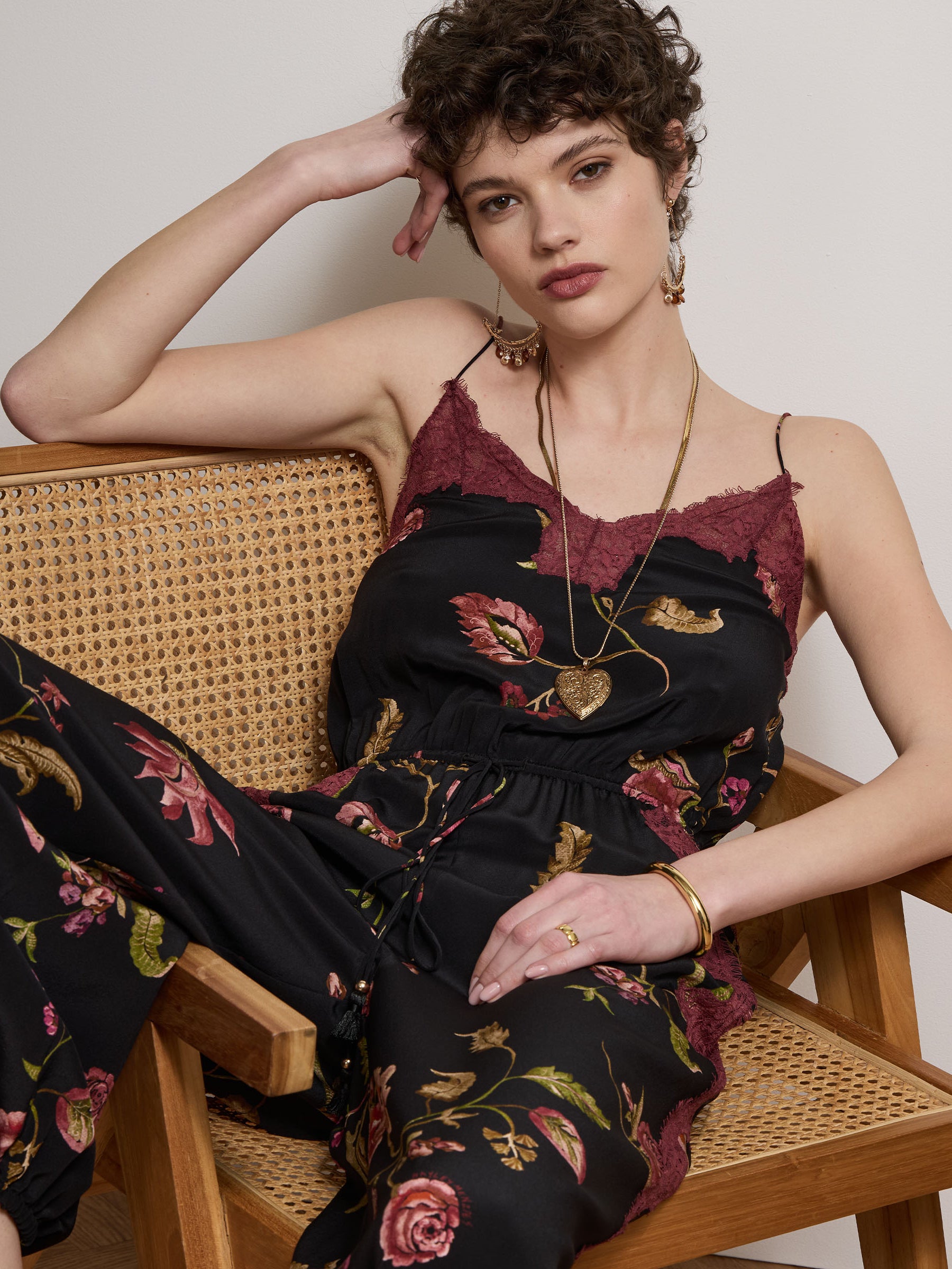 Talitha Silk Jumpsuit Black