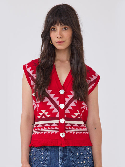 Sundance Waistcoat Red