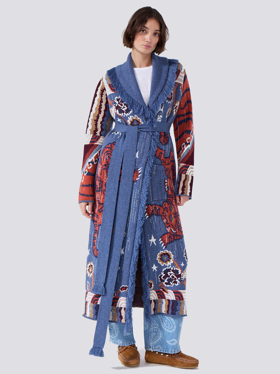 Tibetan Tiger Merino Coat Blue