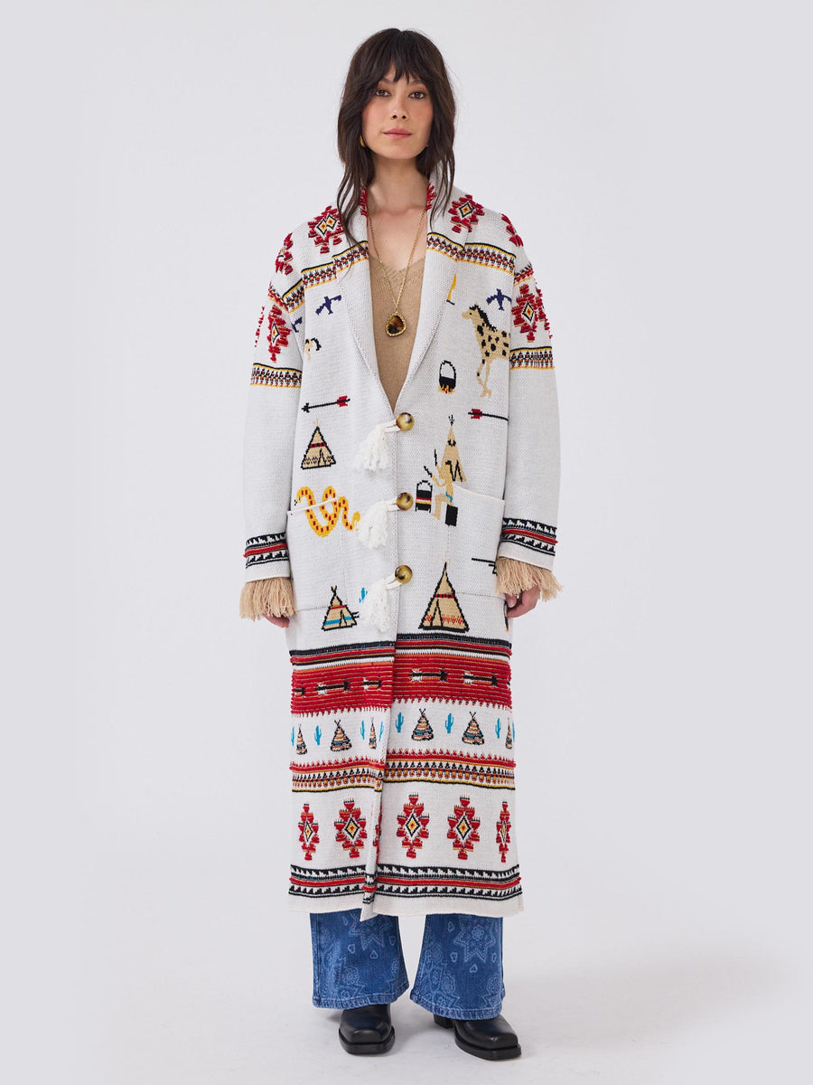 Nomadic Tapestry Coat Cream