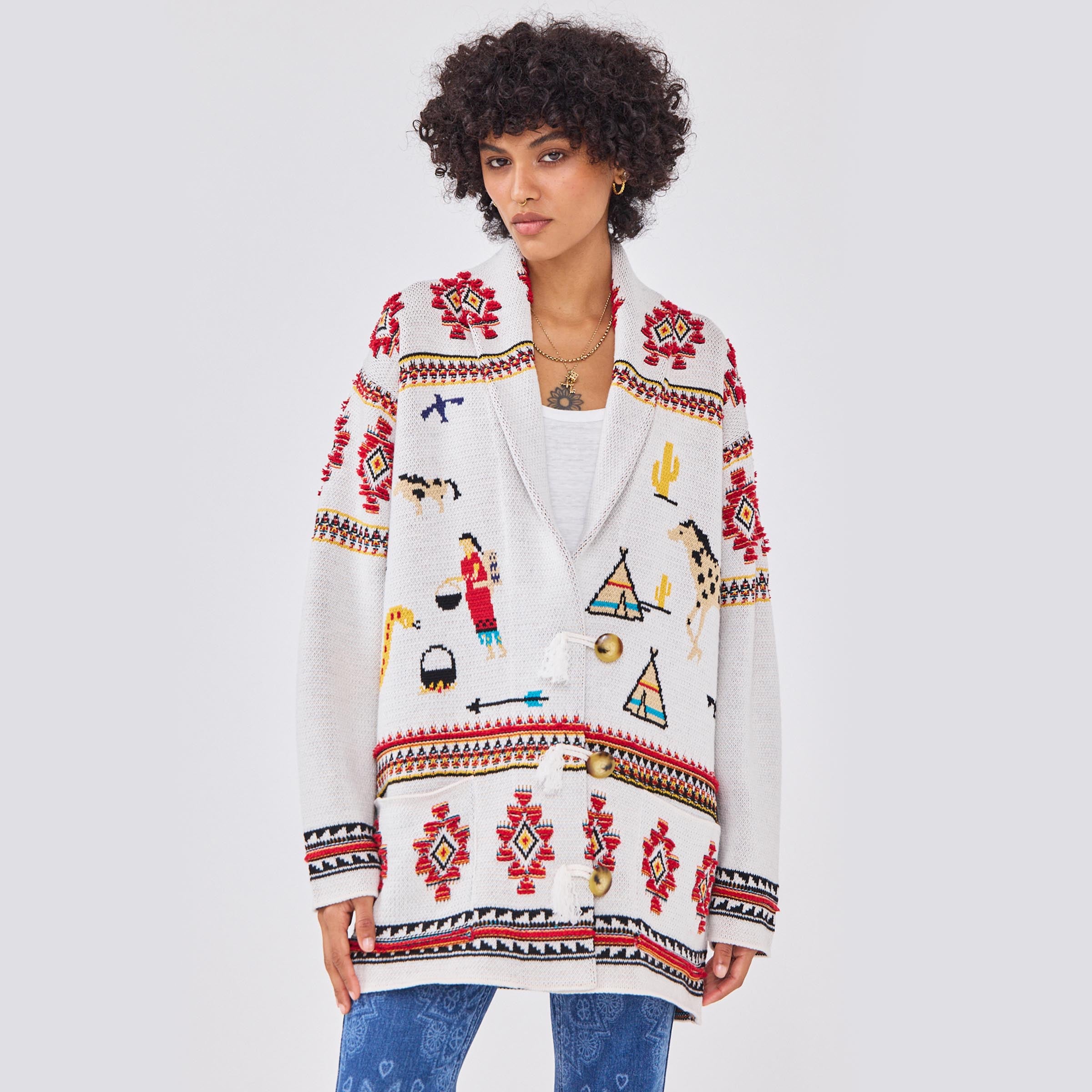 Nomadic Tapestry Cardigan Cream – Hayley Menzies