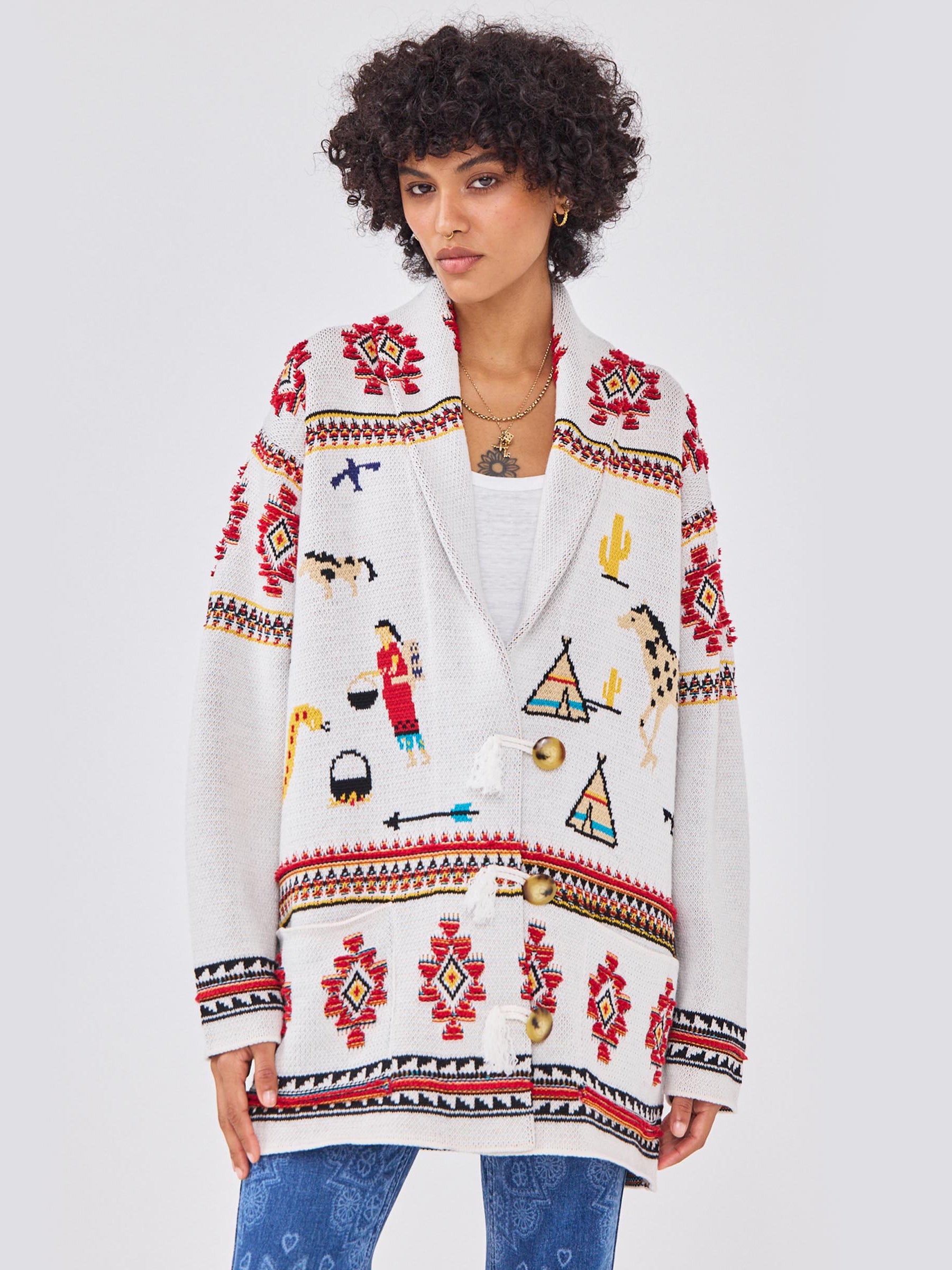 Nomadic Tapestry Cardigan Cream