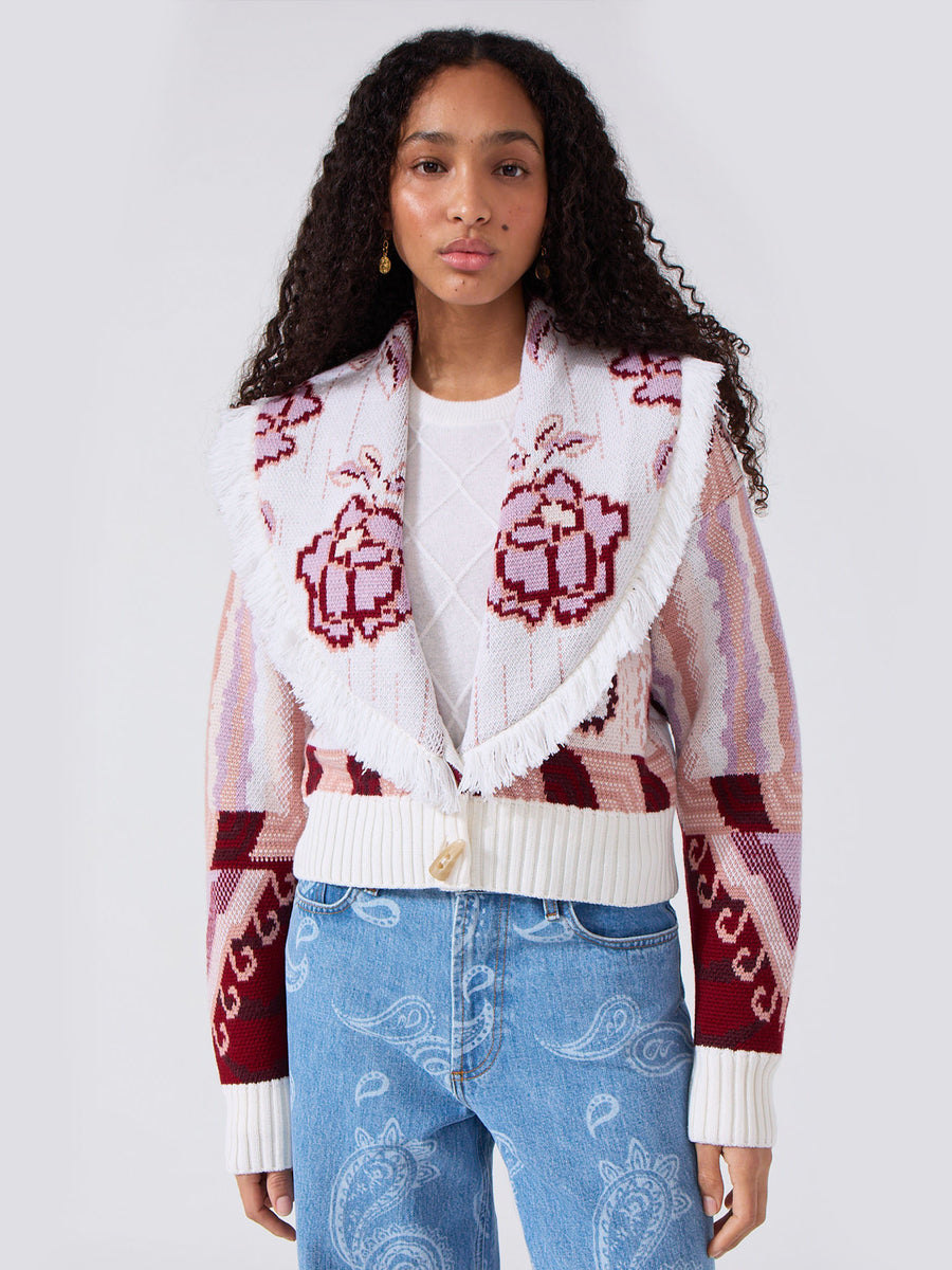 Tibetan Tiger Merino Bomber Cream