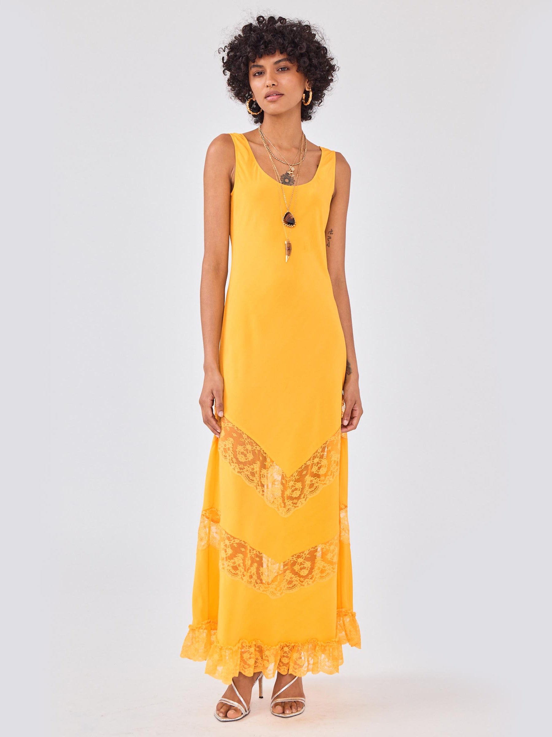Rex Silk Dress Ochre