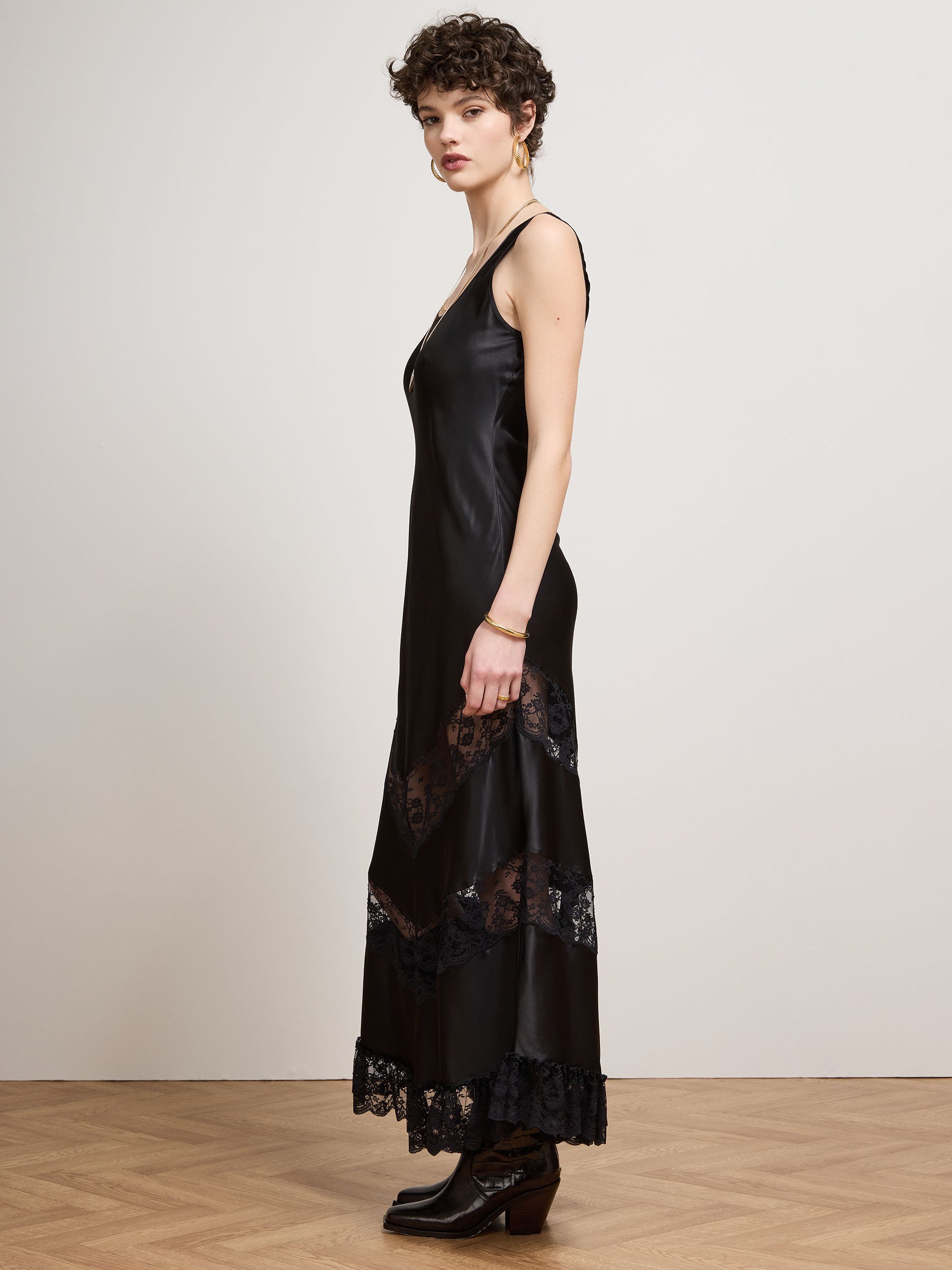Rex Silk Dress Black