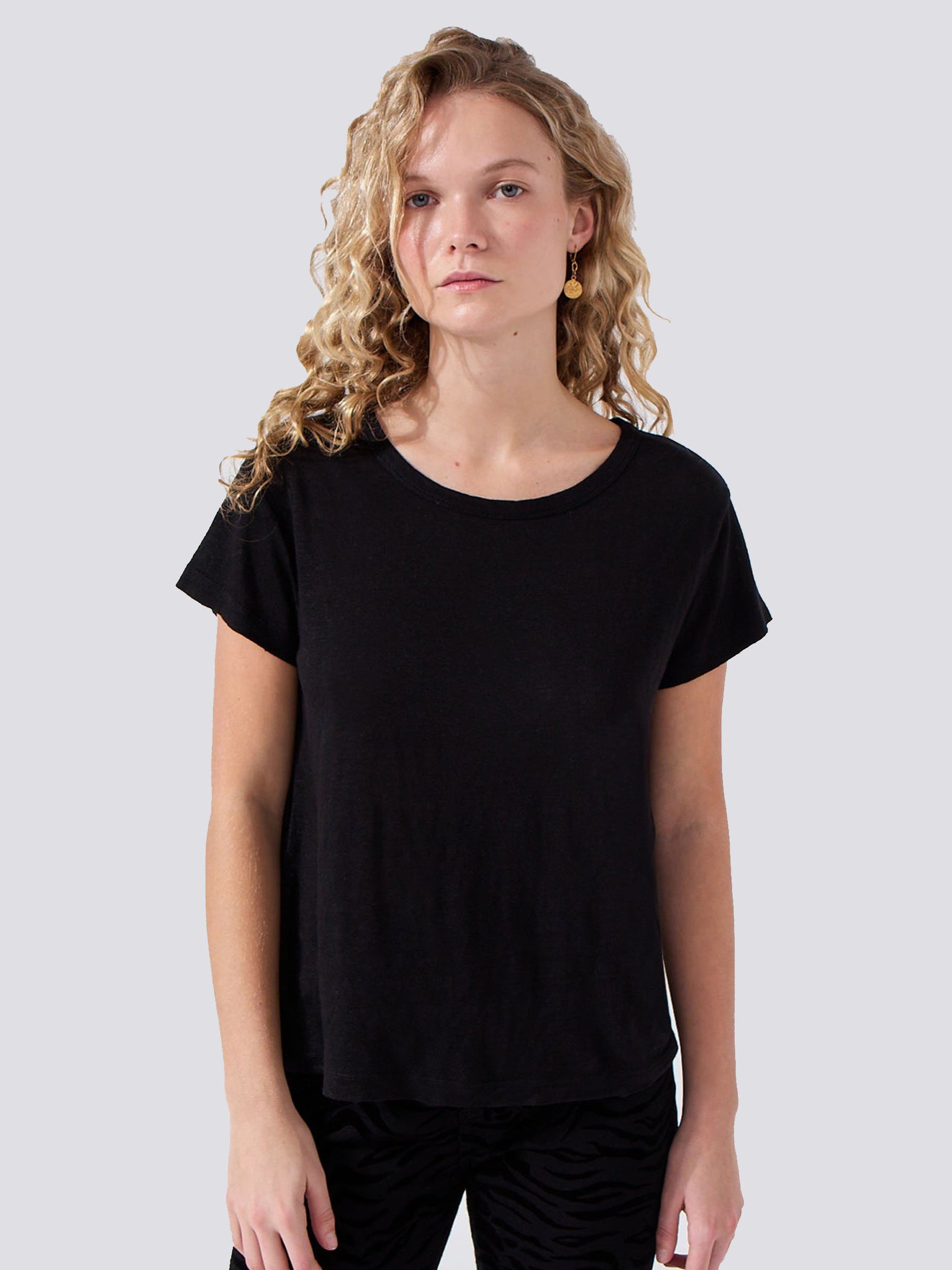 Linen T-Shirt Black