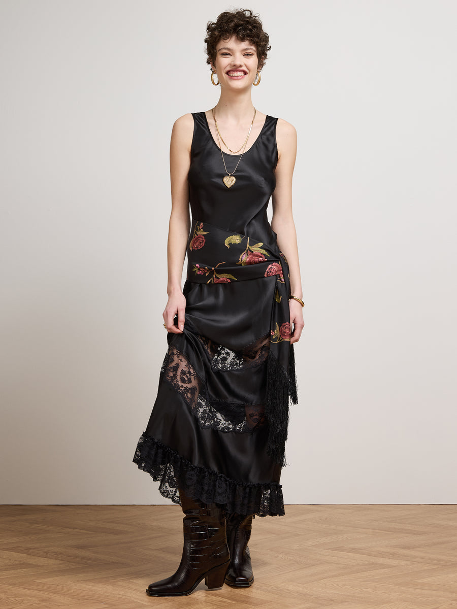 Rex Silk Dress Black