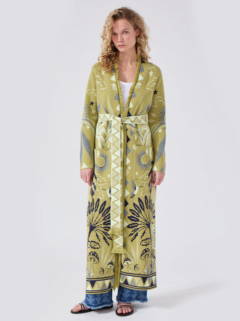 Magic Leopard Duster Green